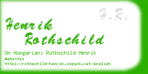 henrik rothschild business card